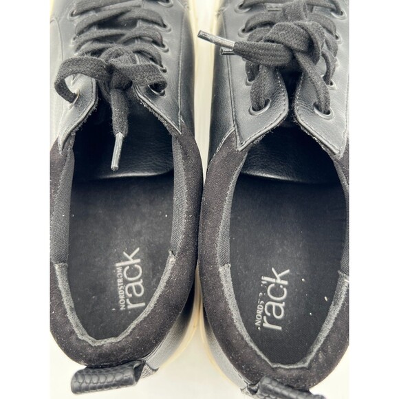 Nordstrom Rack Mens Mraaron Black Lace Up Round Toe Casual Sneakers Shoes Sz 8.5 main image 5